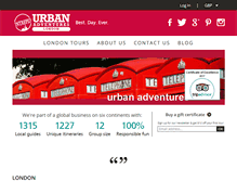 Tablet Screenshot of londonurbanadventures.com